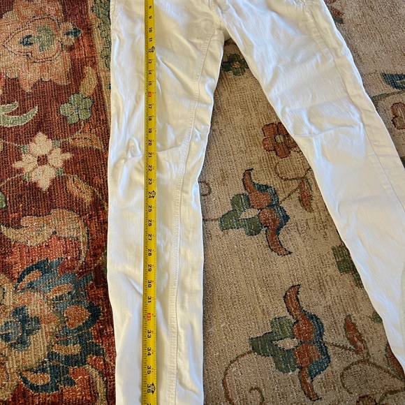 Original LA Idol White Jeans Denim Stretch Boot Cut Pants Size 7 W30 L31 1/2 - Picture 4 of 14